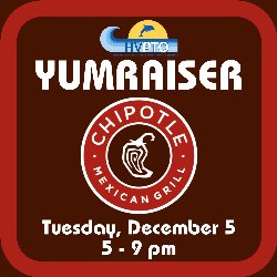 HVPTO YUMraiser: Chipotle in HB - Tuesday, December 5 from 5-9 PM